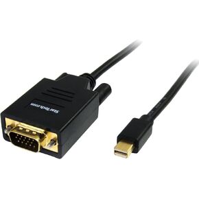 StarTech.com 6ft (2m) Mini DisplayPort to VGA Cable - Active Mini DP to VGA Adapter Cable - 1080p Video - mDP 1.2 or Thunderbolt 1/2 Mac/PC to VGA Monitor/Display - Converter Cord (MDP2VGAMM6)