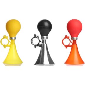 YehVeh 3 Pack Bicycle Bell Air Horn Kids Honking Alarm Ring Bike Bell Trumpet for Cycling Scooter Golf Cart Handlebars Handle Rubber Squeeze Bulb Loudspeaker Bugle Stadium Hand Pinch Press