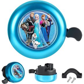 Akkya Bike Bicycle Bell Horn for Kids Cute Cartoon Princess Cycling Handlebars Knee Scooter Accessories for Girls Boys Electric Mountain Bike Ring Bell Biking Bicicle Accessories Loud (Blue)