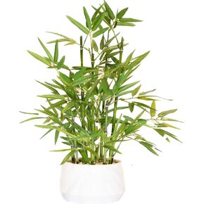 365 Blooming Decor 18-inch Tall Potted Faux Bamboo Plant (Black Pot)
