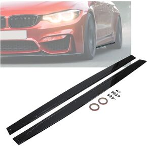 HECASA Side Skirts Extension Compatible with 2015-2020 BMW F82 F83 M4 Models Rocker Panel Guard Body Kit Replacement Pair Carbon Fiber Printing