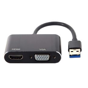 Chenyang USB 3.0 to HDMI ＆ VGA HDTV Adapter Cable External Graphics Card for Windows Laptop
