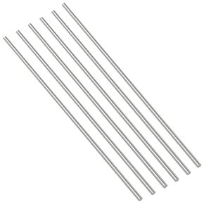 Swpeet 2Pcs 0.23Inch Aluminum Solid Round Rod Lathe Bar Stock Kit, Diameter 6mm Length 356mm, Perfect for Various Shaft, Miniature Axle, Model Plane, Model Ship, Model Cars