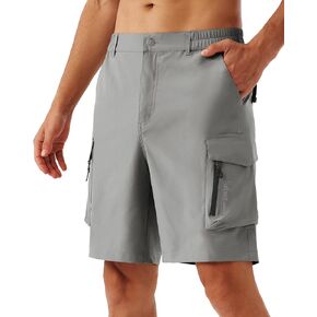 URBEST Men's Hiking Cargo Shorts Quick Dry Golf Shorts for Men with Multi Pockets for Travel Fishing Camping Casual