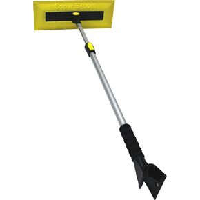 Emsco Group 1719-1 Bigfoot 52 بوصة مكنسة الثلج المتداخلة مع شفرة إسفنجية دوارة 16 بوصة فرشاة مكشطة الجليد ذات الرأس المزدوج مكنسة الثلج in Kuwait