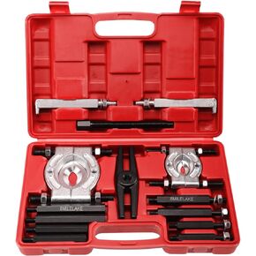 8MILELAKE 14PCS Bearing Separator Puller Kit, 5-Ton Capacity Heavy Duty Bearing Splitter Tool Set, 2" and 3" Splitters, Wheel Hub Axle Puller