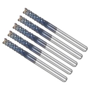 لقم توجيه CNC من CoCud End Mill، ساق 1/8 بوصة قطع 12 مم قطر 3 مم، قاطع طحن كربيد التنجستين الماسي باليد اليمنى - (التطبيقات: لنقش الحفر باستخدام الحاسب الآلي)، 5 قطع