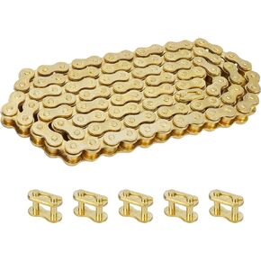 420 Chain 104 Links with 5pcs Connecting Master Links for Chinese 110cc 125cc Rocket Taotao SSR Thumpstar Kazuma Sunl DHZ YCF SDG CRF50 CRF70 ATV Quad Motorcycle Pit Dirt Bike