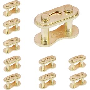 Amavoler Gold 420 Drive Chain Master Link Replacement Fit For 50cc 70cc 90cc 110cc 125cc Pit Dirt Bike ATV Quad Scooter Motorcycle Go Kart (10Pcs).