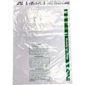 NuBox Clear 12x16 'Ready to Ship' Sealable 1.5 mil Poly Bags w/Self-Seal, Suffocation Warning, 100% FBA Packaging and Prep Compliance, 12" x 16" (750 Bags)