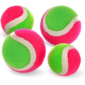 Hanaive 4 Pcs 2 Size Toss and Catch Ball Game Replacement Balls Catch Balls Set for 3 4 5 6 7 8 9 10 Year Boys Girls and Adults, 2.5 inches and 1.8 inches