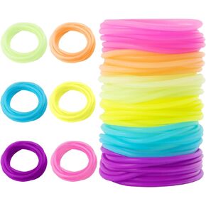 60 Jelly Bracelets 80's Adult Size - MAQIHAN Neon Gummy Bracelets for Women Kids 80s Jelly Bangles Glow Silicone Bands Jewelry Wristband Rainbow Jellies Bangle Girl Colored Accessories Toy Party Favor