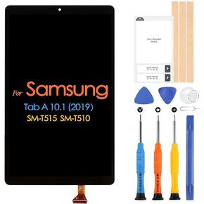 Screen Replacement for Samsung Galaxy Tab A 10.1 2019 LCD Display, LCD Screen Replacement forSamsung Galaxy T510 T515 SM-T510 Touch Screen Digitizer Assembly with Repair Kits