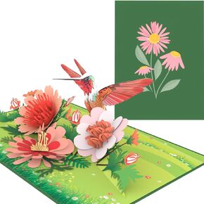 PopLife Happy Mother's Day 3D Pop Up Card - Spring Gardening, Flower Theme Gift - for Mom, Wife, Sister, Grandma, Step-mom, Mother-In-Law