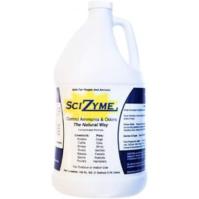 SciZyme - Enzyme Based Eliminator & Control Odors & Ammonia in Cooler Rooms, Barns, Trailers, Kennels, Etc. (Makes 16 Gallons)
