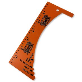 Dungeness Crab Measure - Gauge for Oregon, Washington & California (Made in USA) (Orange)