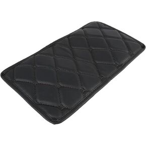 uxcell Universal Black Beige PU Leather Center Console Cover Car Armrest Cover Arm Rest Pad Fit for Most Vehicle SUV Truck Car