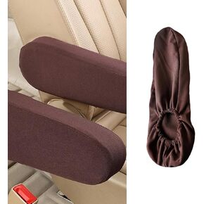Flygun Pack-2 Car Front Seat Armrest Covers, Stretch Dust-Proof Covers, Soft Protective Covers, Armrest Cover Replacements, Automotive Decoration, Universal for Most Cars, Trucks, SUVs (Black)