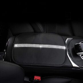 Auto Center Console Pad, Console Cover Armrest Pads, PU Leather Universal Car Armrest Seat Box Cover Cushion Protector (Beige)