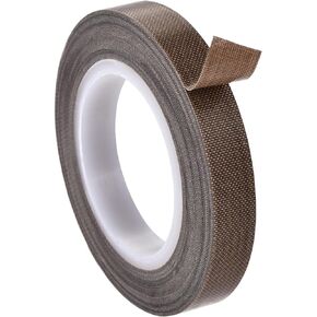 uxcell Heat Resistant Tape High Temperature Tape PTFE Film Adhesive Tape 15mm Width 10m 33ft Length Brown