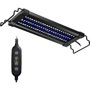 NICREW ClassicLED Gen 2 Aquarium Light, 15 Watts, Dimmable LED Fish Tank Light with 2-Channel Control, White and Blue LEDs, Size 18 to 24 Inch