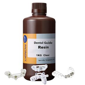 Antinsky Dental Guide Resin for DLP LCD 3D Printer Resin UV-Curing 405nm High Precision Low Shrinkage High Temperature High Strength Low Odor Clear 1kg