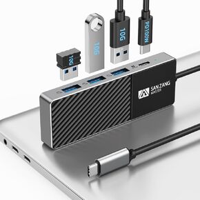 USB C Hub,10Gbps USB C Splitter for Laptop,4 Ports USB Extender with 100W Power Delivery,USB C to USB Hub Multiport Adapter,USB Port Expander for MacBook Pro Air HP XPS and Other Type C Devices