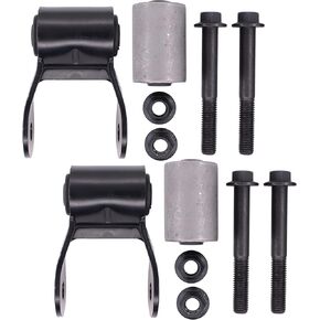 NewYall Pack of 2 Rear Left or Right Rearward Leaf Spring Shackle Kit