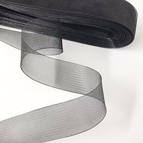 Stiff Polyester Black Horsehair Braid, Selling Per Roll / 42 Yards (2" inch Wide)