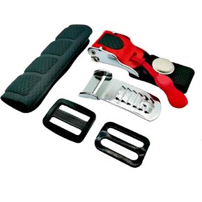 ZYRELYNX Helmet Quick Release Buckle Kit, Metal Helmet Chin Strap Adapter, Compatible with Classical D-Rings Helmet, Silver