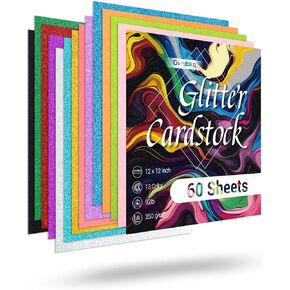120 Sheets Colored Cardstock 12" x 12", Cardstock Paper 250gsm/92lb for Printer, 20 Colors Card Stcok for Scrapbooking, Card Making, Craft Supplies
