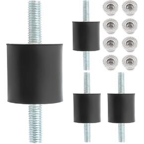 Bonsicoky 4 Pcs M8 Rubber Studs Shock Absorber Anti-Vibration Isolator Mounts for Diesel Engines, Harvester, Generator