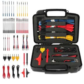 104PCS Automotive Circuit Test Leads Kit Electrical Breakout Leads Automotive Kit Multi Function Auto Diagnostic Tools Multimeter Test Leads Kit with Black Carrying Case