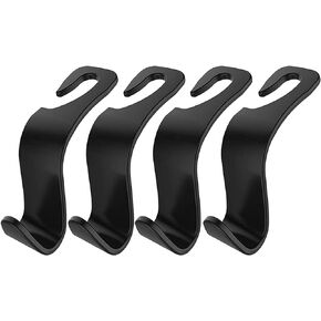 خطاف خلفي لمقعد السيارة من IPELY خطاف حامل منظم محمول لمسند الرأس (أسود - مجموعة من 4) in Kuwait