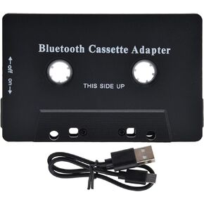 Zerone Tape Player Adapter, Wireless Car Cassette Player Adapter Car Bluetooth Cassette Receiver Converter Auxillary Cable Tape Adapter with USB Cable