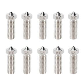 DIANN 10pcs V6 Volcano Nozzles 3D Brass Volcano Nozzle M6 Thread Nozzles 0.4mm for 1.75mm Filament 3D Printer Parts