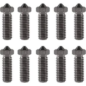 DIANN 10pcs V6 Volcano Nozzles 3D Brass Volcano Nozzle M6 Thread Nozzles 0.4mm for 1.75mm Filament 3D Printer Parts