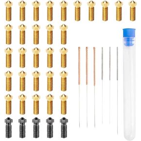 SIMAX3D [30pcs/Pack] 3D Printer Extruder Brass MK8 Nozzles 0.4 mm/ 1.75 mm 3D Printer Compatible with Makerbot, Creality CR-10 All Metal Hotend, Ender 3/ Ender3 pro, Prusa i3
