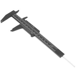 Jeanoko 6 Inch Plastic Vernier Caliper Mini Vernier Caliper High-Precision Measuring Tool for Jewelry Measurement(Black)