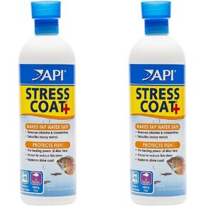 (2 Pack) API Stress Coat Fish and Tap Water Conditioner, 16-Ounce (Treats 946 Gallons) each