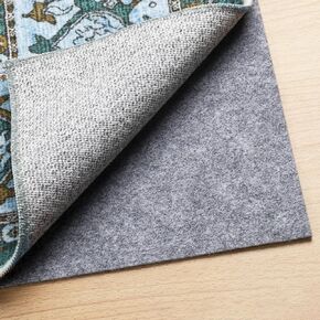 مقبض وسادة السجاد غير القابل للانزلاق: وسادات سجاد مقاس 5 × 7 وسادة سجادة سميكة ووسادة حماية للأرضيات من الخشب الصلب أسفل السجادة وبطانة مضادة للإمساك والحفاظ على سجاد المنطقة آمنًا وفي مكانه باللون الرمادي in Kuwait