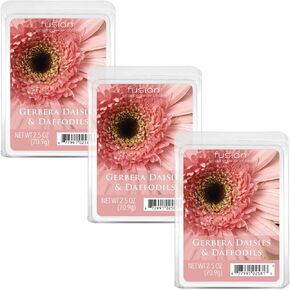FUSION by Scentsationals Scented Wax Fragrance Melts - Lilac - Wax Cubes Pack, Home Warmer Tart, Electric Wickless Candle Bar Air Freshener, Spa Aroma Decor Gift - 2.5oz (3-Pack)