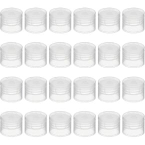 PATIKIL Twist Bottle Caps, 24Pcs 20/410 Squeeze Flip Bottle Cap Replacement Caps for Glue Dispensing Bottles Dispensing Caps Paint Bottles, White