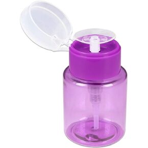Beauticom PANA Professional No Wording Labeled Push Down Liquid Pumping Empty Bottle Dispenser (3.3 oz, PURPLE)