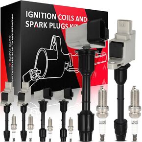 SCITOO 3 ignition coils + 3 iridium Spark Plugs,for Nissan Pathfinder 3.5L 2001,for Infiniti QX4 3.5L 2001 UF528, 5C1477,E1028
