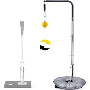 Patiassy 2 in 1 Portable Batting Practice/Hitting Swing Trainer System for Baseball and Softball Height Adjustable Inverted Baseball Hitting Tee Baseball Batting Tee with Water Bag
