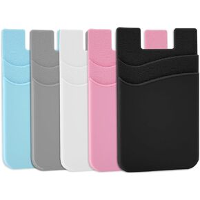CISID Cell Phone Wallet Creidt Card Holder Stick on for Back of Phone Compatible for All Smartphones