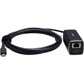 OBSBOT USB-C to Ethernet Adapter, 10 100 Mbps, Power Over Ethernet (PoE) Support, Dual Ethernet and USB-C Interface, Compatible Tail Air, MacBook, PC, etc.