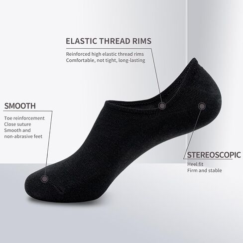 جوارب No Show للسيدات 9 أزواج من الجوارب غير المرئية للكاحل غير قابلة للانزلاق جوارب منخفضة القطع للأحذية الرياضية المسطحة in Kuwait