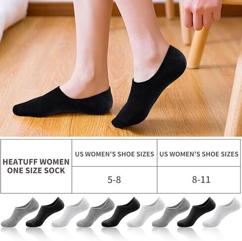 جوارب No Show للسيدات 9 أزواج من الجوارب غير المرئية للكاحل غير قابلة للانزلاق جوارب منخفضة القطع للأحذية الرياضية المسطحة in Kuwait